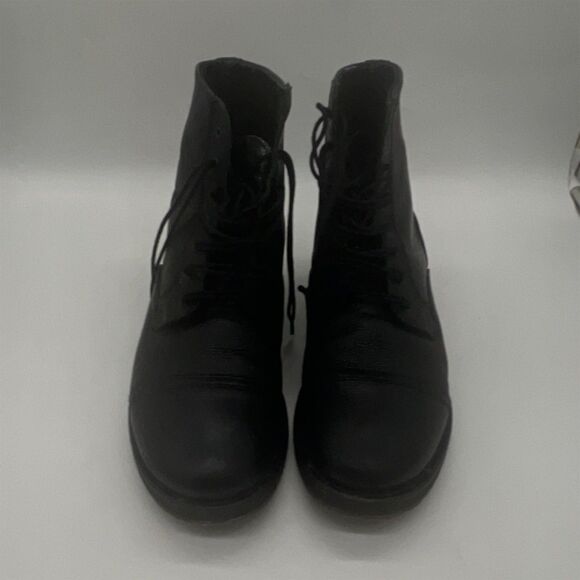 Diesel Black Leather Combat Boots Men’s US 40 Lace-Up Round Toe Ankle main image 8